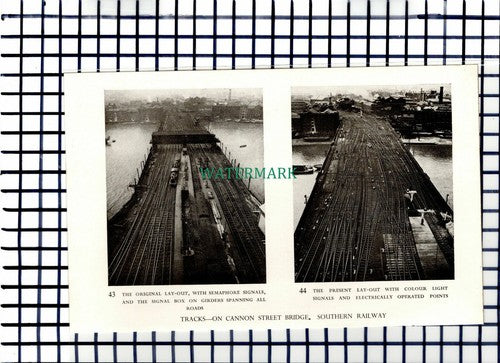 C6708) Cannon Street Bridge Southern Railway  - 1947 Cutting