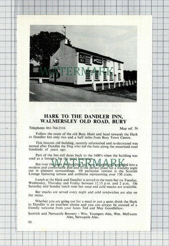 C7523) Hark To The Dandler Bury / Hark To The Bounty Slaidburn - c.1970s Cutting