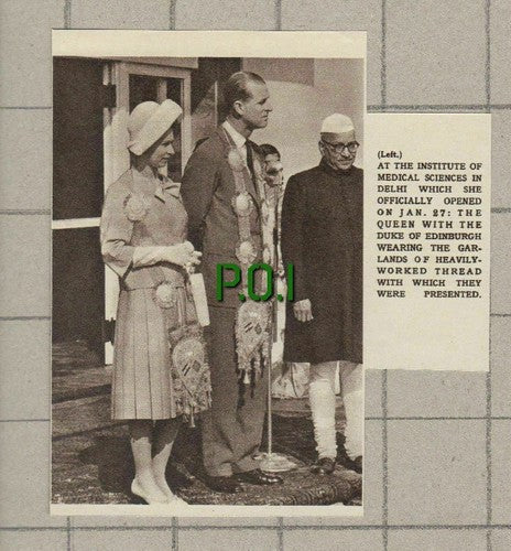 (5184) Institute of Medical Sciences Dehli India Queen Visit - 1961 Clip