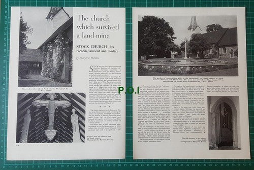 Stock Essex Church Land Mine  Marjorie Hennis - 1966 Article