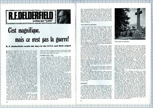 (6247) Officers Training Corps OTC  Delderfield - 1969 Article
