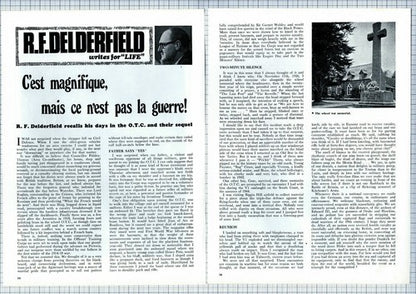 (6247) Officers Training Corps OTC  Delderfield - 1969 Article