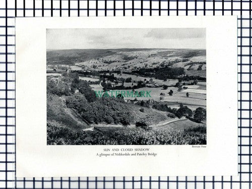 Askrigg Wensleydale Yorkshire / Nidderdale Pateley Bridge - c.1948 Cutting