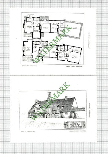 House at Sandwich Bay Mrs Chard Gerald Warren Architect - c.1927 Book Prints
