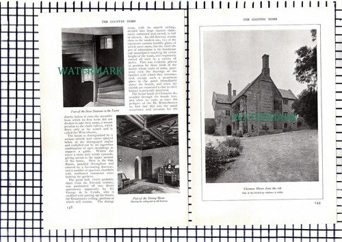 (7284) Winterborne Clenstone Clenston Dorset - 1909 Article