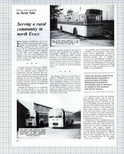 (5560) Eastern National Bus Company Sible Hedingham Essex  David Tyler - 1973