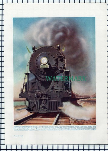 (7218) The Twentieth Century Limited Railway New York 1930s Print / Illustration
