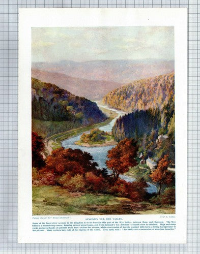 (5877) Symond's Yat  Wye Valley  F C Varley -  c.1930s  Print