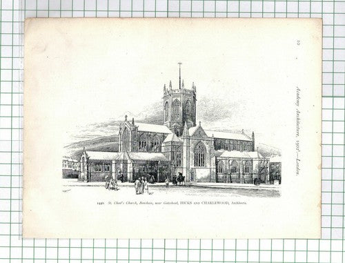 St Chad's Church Bensham Gateshead Hicks & Charlewood Architects 1902 Book Print