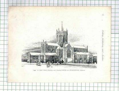 St Chad's Church Bensham Gateshead Hicks & Charlewood Architects 1902 Book Print