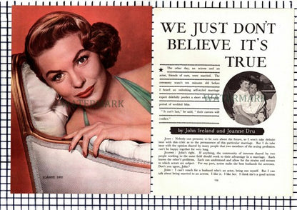 John Ireland Actor Joanne Dru Actress  - c.1955 Article