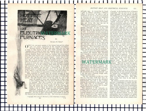 (6156) Mr EG Acheson Furnaces Niagara Falls  - 9-Side 1900 Article