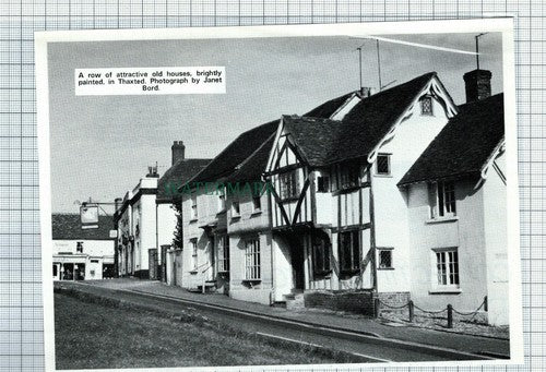 (C62) Thaxted Houses Essex Janet Bord  - 1973 Clip
