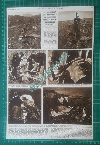 (X645) Hempdyke Yorkshire 17th Century Coal Mine Dr Owen Mackenzie  - 1951 Clip