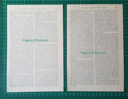 (6865) Therese de Solms Blanc Th Bentzon Novelist   - 1903 Article