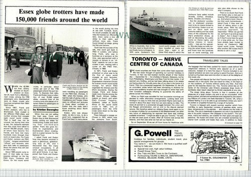 (6543) Frank And Evelyn Jackson Brentwood Essex - 1982 Article