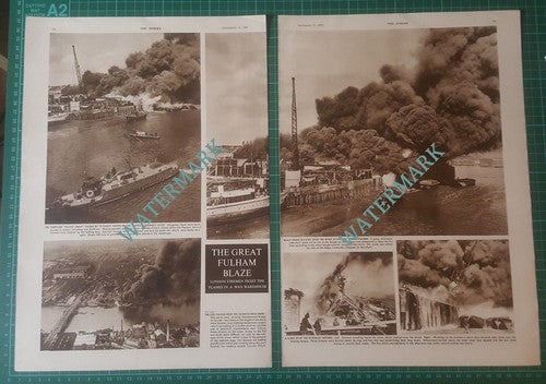 Convoys Wharf Fulham Wax Warehouse Fire Massey Shaw Firefloat - 1950 Article