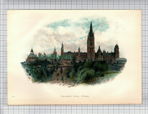 OTTAWA CANADA Parliament House   - c.1910 Print