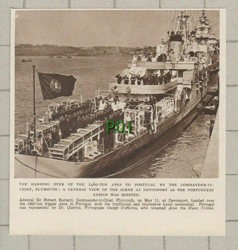 (C304) Robert Burnett Plymouth Devonport AVON Ship Portugal Nuno Tristao 1949
