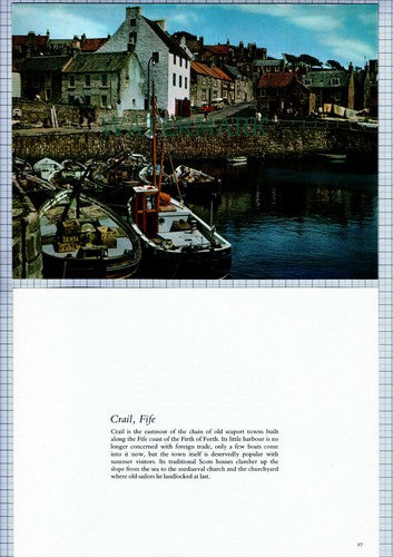 CRAIL Fife Scotland - c.1970 Two-Part Cutting / Print