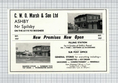 C W O Marsh & Son Ltd Ashby Nr Spilsby Lincolnshire Advert -   1967 Clipping