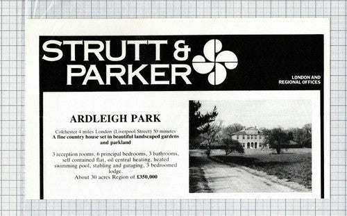 Ardleigh Park Colchester Essex House Sale Advert  - 1986 Cutting