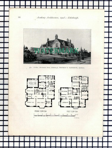 (8146) Cardon Mortonhall Rd Edinburgh / Charles Jenner & Co -  1902 Book Print