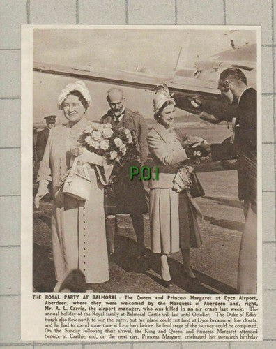 Mr A L Carrie Dyce Airport   - 1950 Small News Clipping
