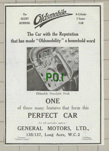 (5217) Oldsmobile Advert   - 1920 Clip
