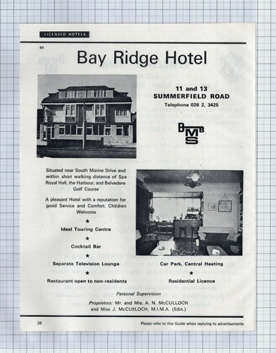 (5804) Bay Ridge Hotel Bridlington McCullough  / Newcliffe B Herbert - 1973