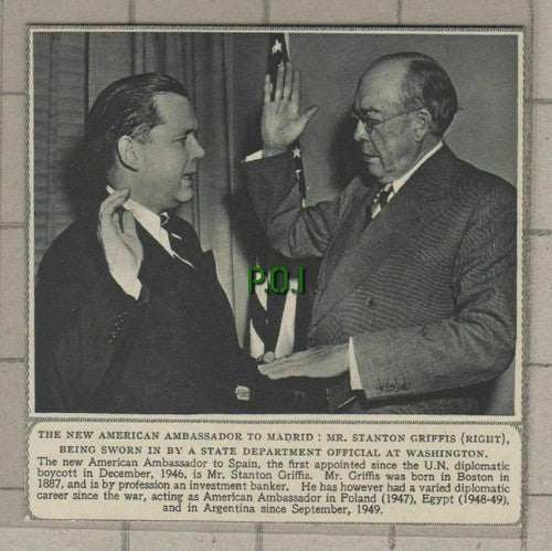 (C602) Mr Stanton Griffis American Ambassador To Madrid Sworn In -  1951 Clip