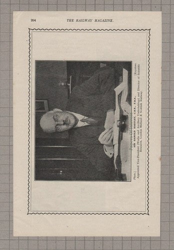 Sir Harold Hartley London Midland Scottish Railway LMSR  - c.1930 Article