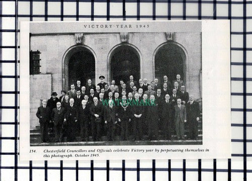 C7254) Chesterfield Councillors - c.1950s Small Cutting