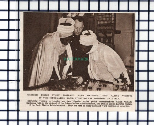 C6524) Nigerian Police Sanusi  Runan Zarin Ahmadu Sardauna Sokota - 1948 Cutting