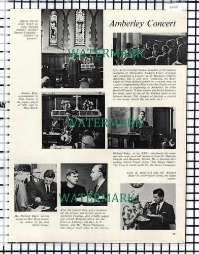 (8455) Avril Coleridge-Taylor Amberley Sussex St Michael's Church - 1965 Cutting