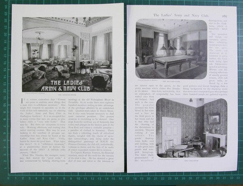 The Ladies Army & Navy Club Burlington Gardens Dundas - c.1905 Article