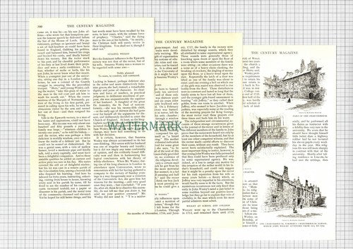 John Wesley Epworth Lincolnshire Methodism - 1903 2-Part Article