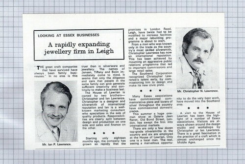 (5454) House of Lawrian Ian P Lawrence Christoper N Leigh Jewellers  - 1970