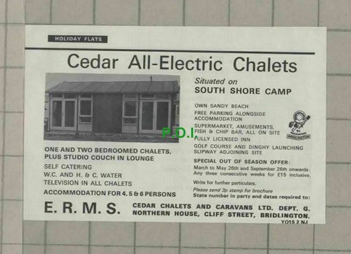 C2008) Bridlington Holiday Flats Cedar Chalets / Farina Malkin - 1973 Clip