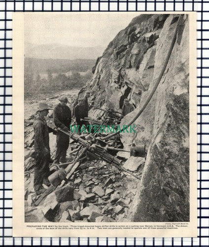 (7298) Barnet Vermont USA Railway Construction - 1930s Cutting