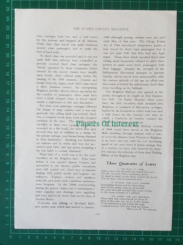 (6767) Opening Of The Brighton Line Railway  - 1951 Article