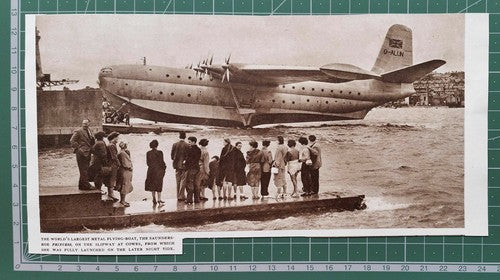 The Saunders Roe Flying Boat  PRINCESS Cowes Slipway - 1951 News Clipping