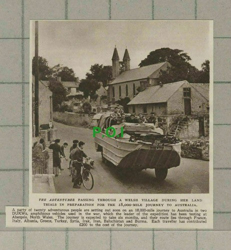 C2000) Abergele North Wales THE ADVENTURE Land Trials Amphibious - 1948 Clip