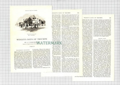 John Wesley Epworth Lincolnshire Methodism - 1903 2-Part Article