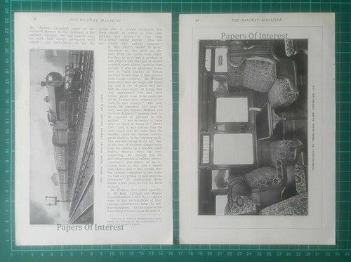 LMSR  New Steel Coaching Stock London Midland Scottish Railway  - 1926 Article