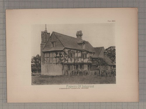 Summersbury Farmhouse Ewhurst Surrey  - c.1908 Print