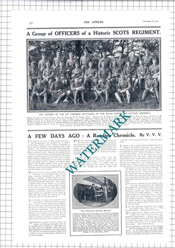 11 Kensington Square London War Hospital  / Royal Scots Lothian  WW1 - 1915 Page