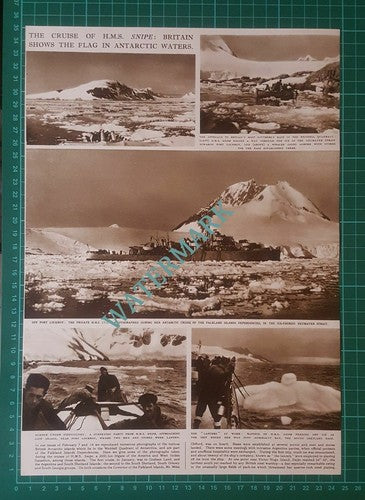 (X353) HMS SNIPE Lion Island Port Lockroy  - 1948 Clip