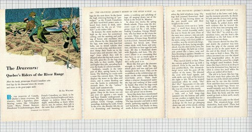 Draveurs Paper Mills  Quebec Forest Rivermen Canada  Ira Wolfert 1961  Article