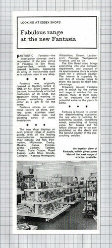 Fantasia Elm Road Leigh on Sea Essex  Mr Brian Lawes - 1971 Cutting